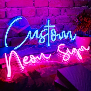 NeonArtisans Custom Neon Sign for Wedding,Family Name Sign,Custom Wedding neon sign,Personalized Neon Wedding Signs,Name Sign for Wall Decor image 2