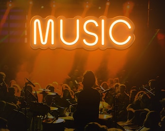 Music neon sign, Music neon light, Music led sign, Music light sign, Music wall decor, Neon sign wall decor, Music Bar Sign Gift for Her