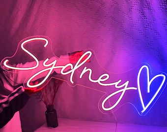 Custom Name Neon Sign for Kids,Custom Name Sign for wall,Custom teenage girl gifts,Custom handmade signs for kids,Kids Room Decor
