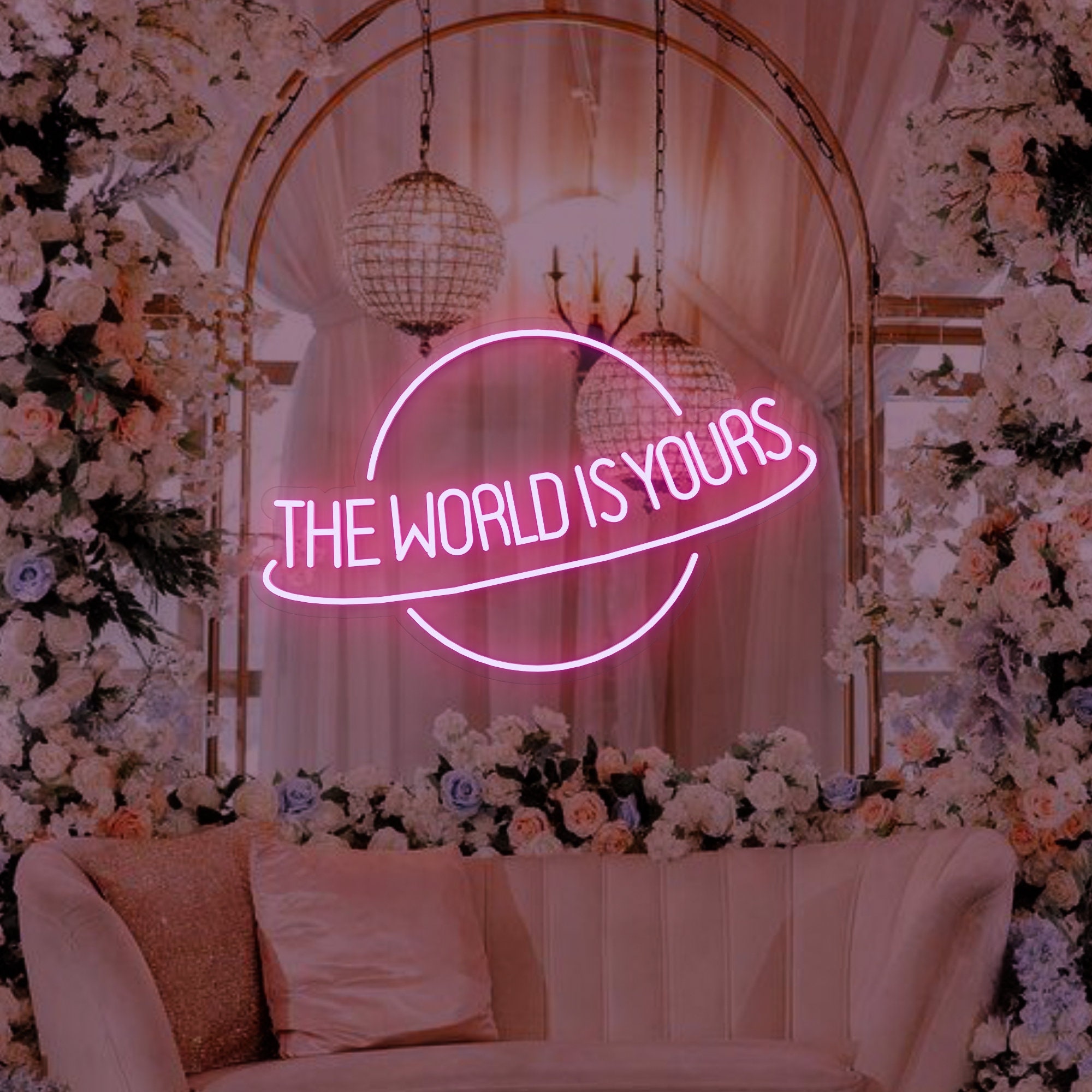 The World is Yours Neon Sign, Retro Neon Sign, the World is Yours Led