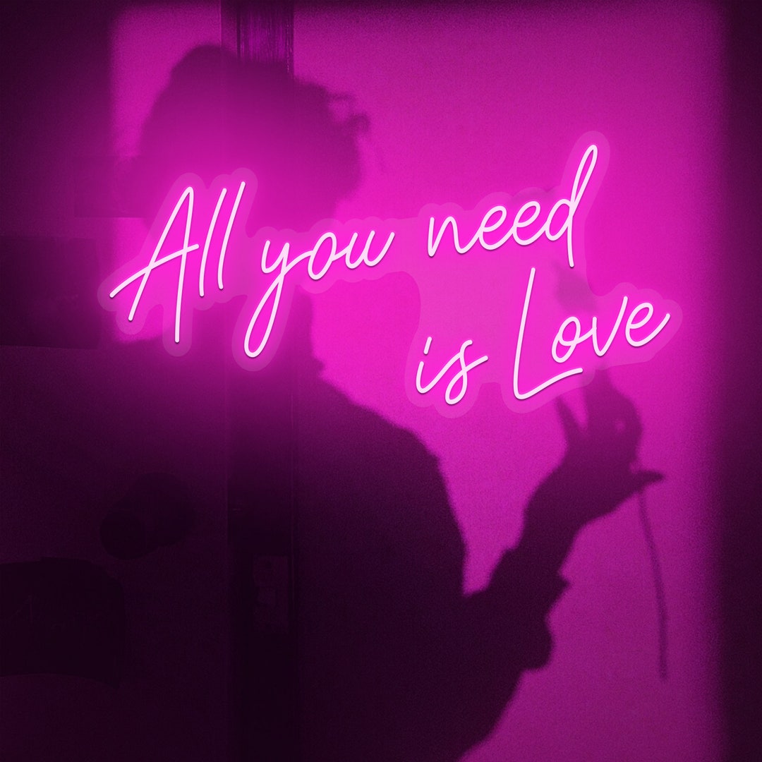 All You Need is Love Wedding Neon Sign Pink Neon Lights Etsy