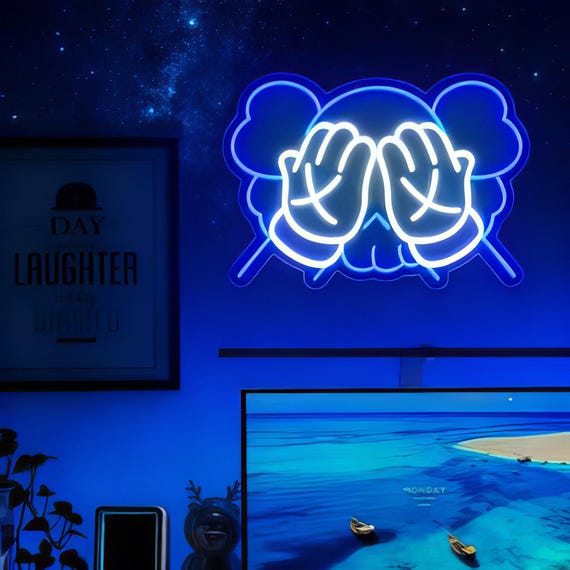 Kaws Led Neon Sign,anime Neon Sign,game Room Neon Sign,custom Neon