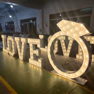 4 ft Festzelt Buchstaben, große Leuchtschild Jubiläum Party Event Dekorationen, beleuchtete Zahl oder Buchstabe, große Zahl, Party Decor