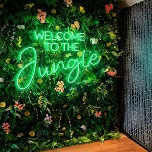 Welcome To The Jungle Neon Sign ,Custom Neon Signs,Coffee Bar Neon Sign,Led Neon  Sign For Bar Sign,Wall Art Neon Sign,Neon Light for Store