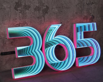 Enseigne miroir Infinity,Enseigne néon miroir personnalisé,Lettre lumineuse,Enseigne néon miroir infinity,Logo mural,Enseigne artistique néon,Logo LED