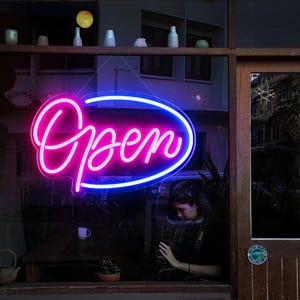 Led Open Neon Light,Outdoor Open Close Sign,Business Open Sign,LED OPEN Neon Sign for Business Store Modern Open Sign,Led Sign