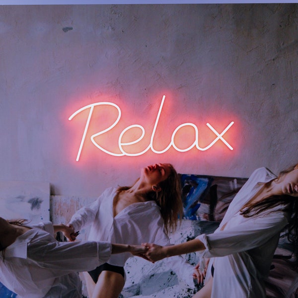 Relax Neon Sign Relax Led Sign Relax Wall Decor Relax Wall Art Neon Party Decor Relax Neon Light Glow Sign Neon Party Sign Party Decorations