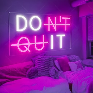 Don&#39;t Quit Neon Sign for Wall Decor, DO IT LED Neon Lights Party Decorations,Dont quit Neon Lights for Gym Room, Man Cave, Gamer Room Decor