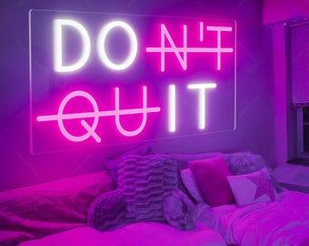 Don&#39;t Quit Neon Sign for Wall Decor, DO IT LED Neon Lights Party Decorations,Dont quit Neon Lights for Gym Room, Man Cave, Gamer Room Decor