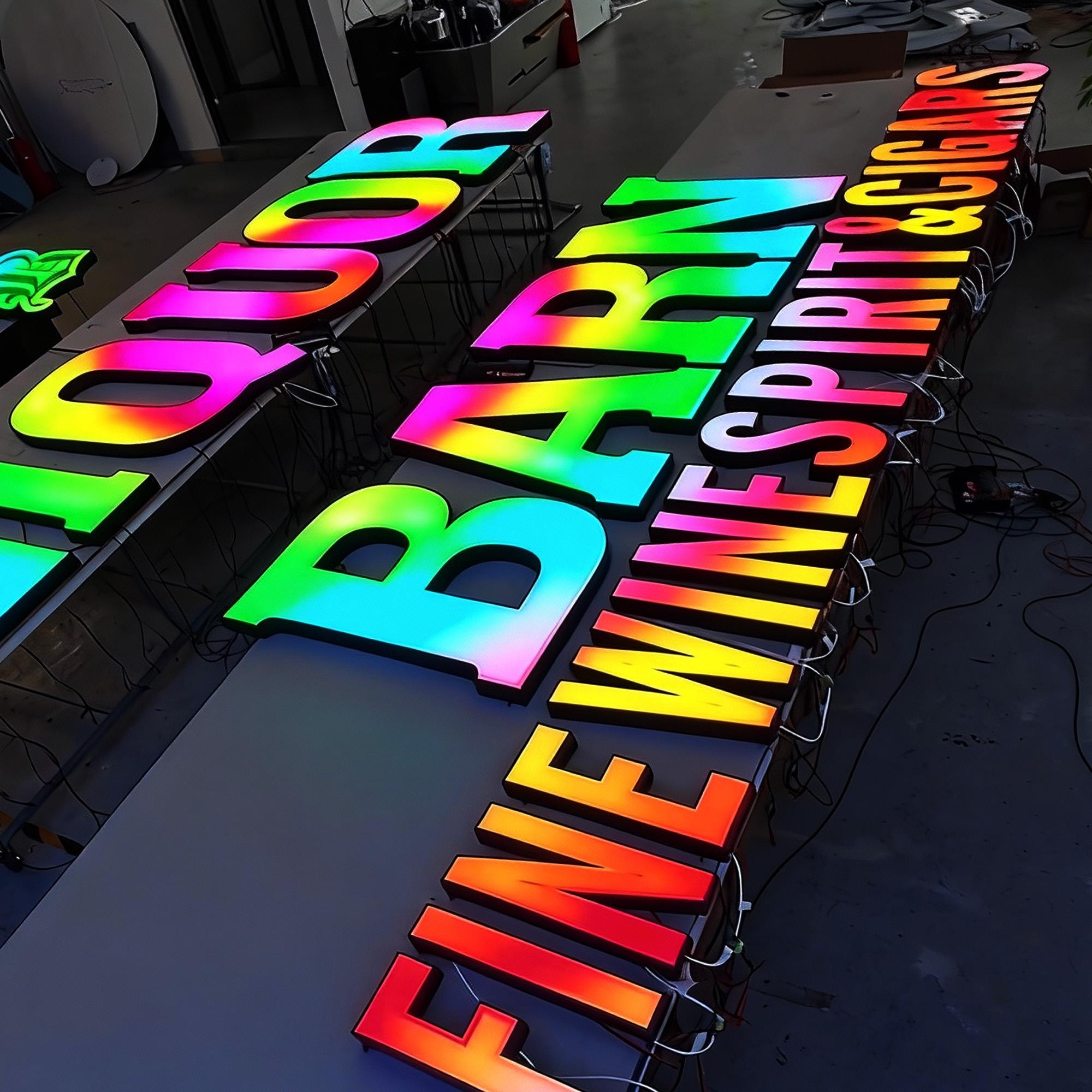 RGB Letter Sign,colorful Change Letter Sign,custom Led Sign for ...