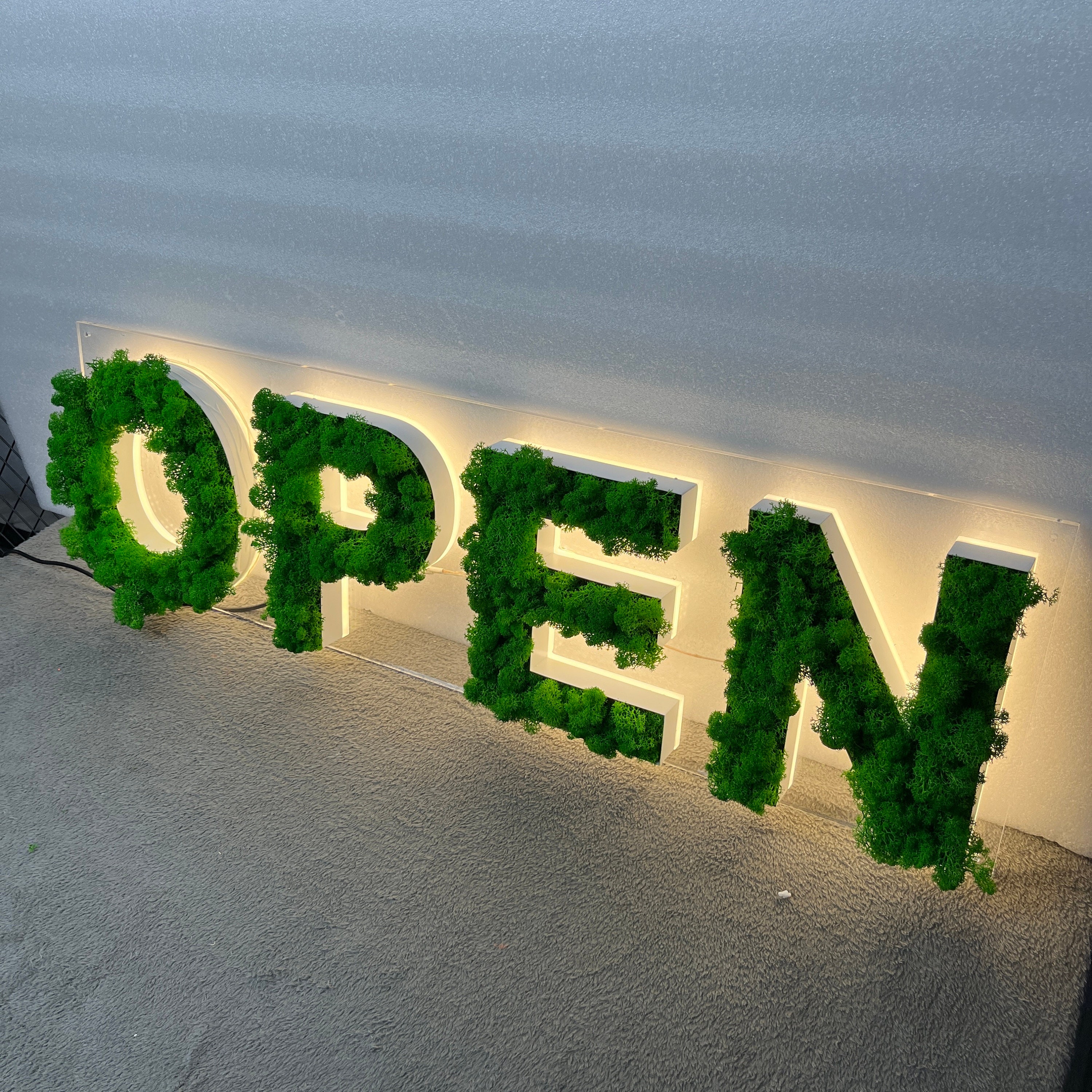 Moss Letter|custom Moss Logo|custom Moss Sign|custom Green Wall Logo ...