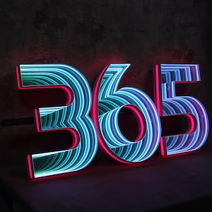 Letrero de espejo infinito LED interactivo 3D magnético caliente para luz portátil Letra de espejo infinito Control remoto inalámbrico PC Seguimiento de eventos