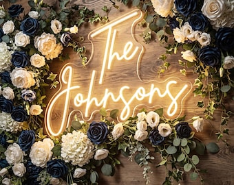 Neon Sign Custom Name, Vintage Name Sign, Custom Neon Sign Battery Operated, Neon Sign Custom Wedding, Custom Led Neon Sign For Wedding