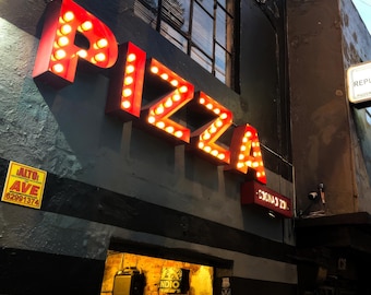 Feststellbuchstaben, Leuchtbuchstaben, Großbrief, Riesenbuchstaben, 3-Fuß-Feststellbrief, Festzelt-Vintage-Schild, Pizza-Ladenschild, Barbeschilderung, Logo-Schild