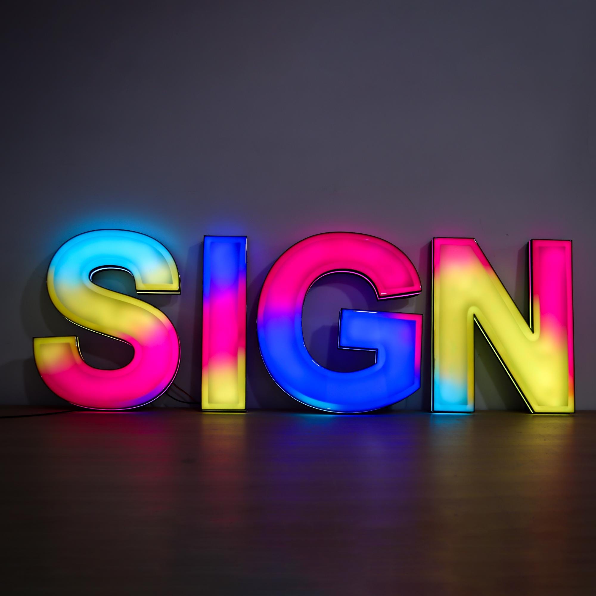 Led Channel Letter,rgb Custom Logo Sign,3d Letter Sign,company Wall ...