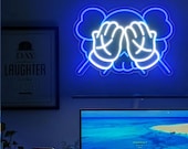 ネオンサイン LED ライト インテリア ウォールアート カウズ kaws 風 Kaws led neon sign - Etsy 日本