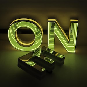 Letras espelhadas com infinito, letreiro luminoso para empresas, letreiro com logotipo de bar, letreiro com logotipo para ambientes internos, letreiro com infinito, decoração de parede personalizada para loja Somke