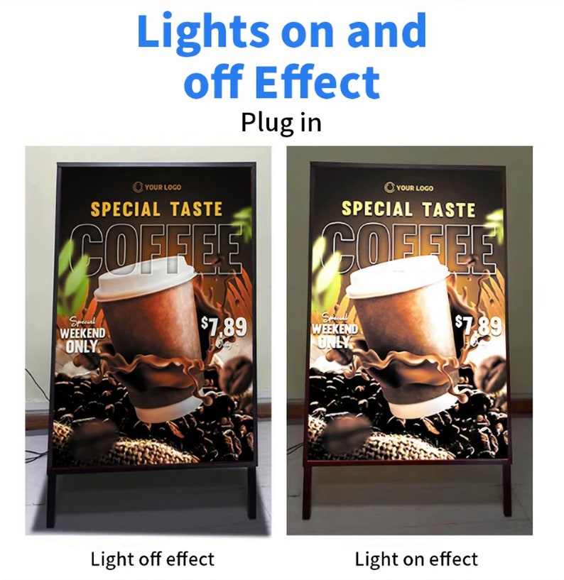 Ultra Slim LED Menu Board Advertising Light Boxes,floor-standing ...