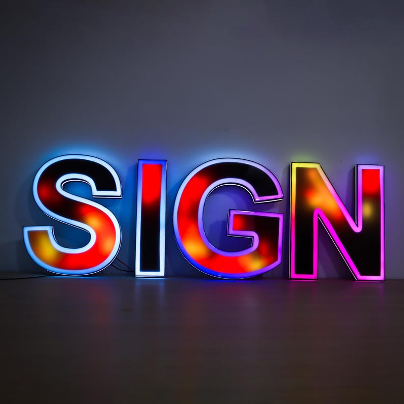 Led Channel Letter,rgb Custom Logo Sign,3d Letter Sign,company Wall ...