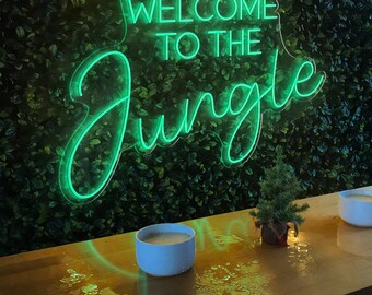 Welcome To The Jungle Neon Sign ,Custom Neon Signs,Coffee Bar Neon Sign,Led Neon  Sign For Bar Sign,Wall Art Neon Sign