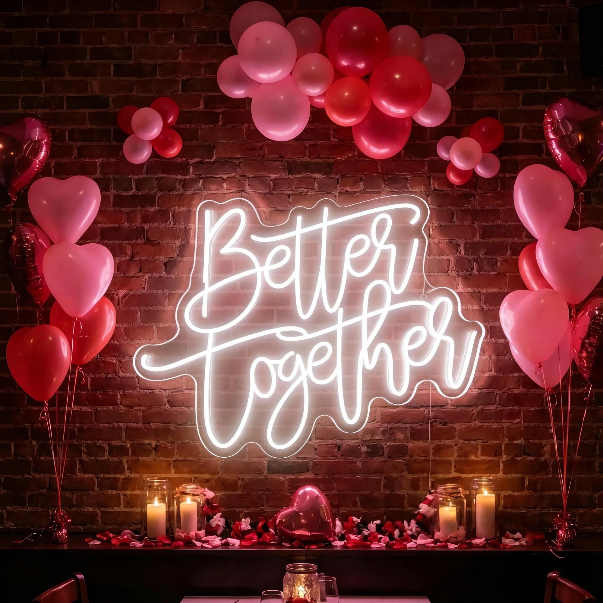 Better Together Neon Sign, Wedding Neon Sign, Party Room Garden