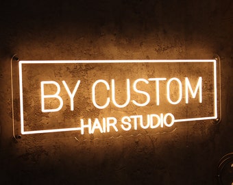 Custom Made Neon Sign, Custom Neon Business Sign, Custom Logo Neon Sign, Custom Company Logo Sign, Neon Sign for Business，Hair Studio Sign