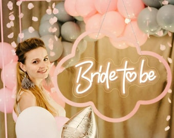 Bride To Be Wedding Letrero de neón, Boda de letrero de neón personalizado, Arte de pared de fiesta de compromiso, Regalos para pareja, Letrero de luz de neón, Favores de boda hechos a mano