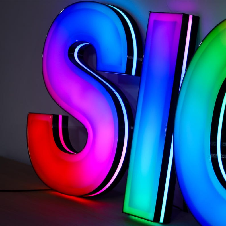 Led Channel Letter,rgb Custom Logo Sign,3d Letter Sign,company Wall ...