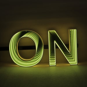 Letrero de espejo infinito personalizado, letras de infinito con canal de riel LED, letrero LED con espejo infinito, letrero con logotipo de pared comercial, letrero con letras 3D, nueva moda