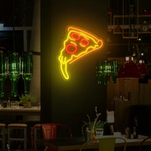 Pizza Neon Sign,Food led neon light ,Restaurant Neon Sign Wall Decor,Pizza Party Wall Led Decoration, Kitchen Decor,Neon Restaurant Decor,