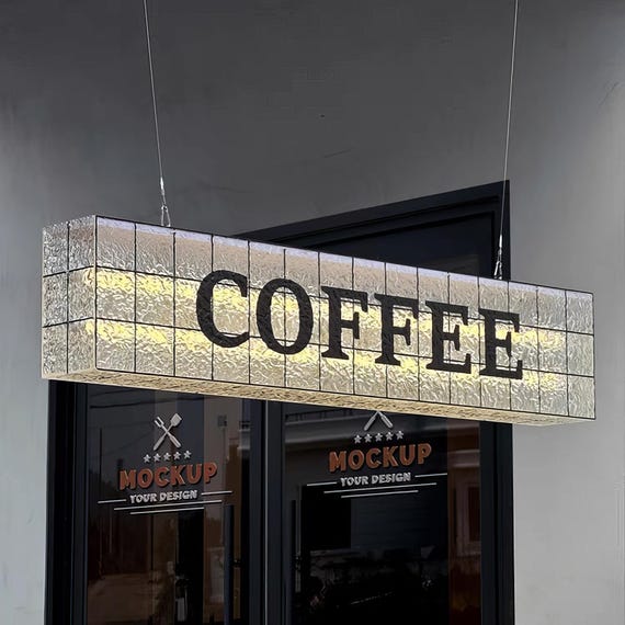 ライトボックス、透明アクリルライトボックス、コーヒーバーの看板装飾 ライトボックス、透明アクリルライトボックス、コーヒーバーの看板装飾