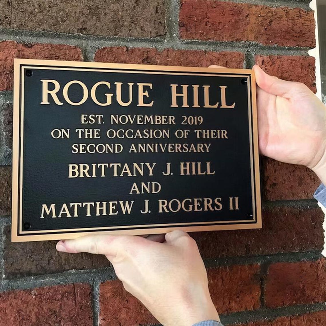 Rustic Bronze Sign Customized Logo Plaque|bronze Sign|personalized Signage|custom Made ...
