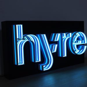 Letrero con logotipo comercial, letrero LED personalizado, letrero con letras iluminadas para pared interior, letrero abierto, letrero con espejo infinito