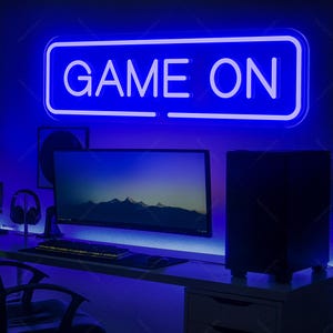 Game on neon sign,neon sign for house decoration, custom neon sign for event and game room decoration,wall neon light decor
