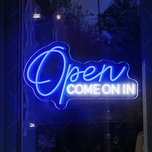 Open Sign,OpenCome In Neon Signs ,Open Neon Light ,Open Hanging Sign In Window Decor,Business Open Sign for Shop,Led Open Sign