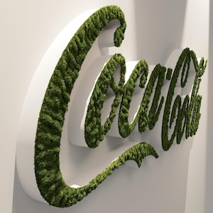 Letra de musgo/Logotipo de musgo personalizado/Letrero de musgo personalizado/Logotipo de pared verde personalizado/Decoración de pared con musgo/Logotipo de empresa de musgo/Letrero de musgo LED personalizado