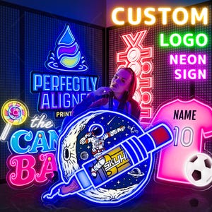 Neon Sign Custom,Led Neon Logo For Outdoor Use,Waterproof Neon Sign, Neon Sign for Business Sign,UV Logo Sign,Wall Logo,Custom Led Sign
