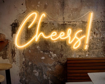 Cheers Neon Sign,Led Neon Sign Home Bar Decor,Wedding Neon Sign,Neon Party Sign,Cheers Neon Sign Custom,Neon Sign