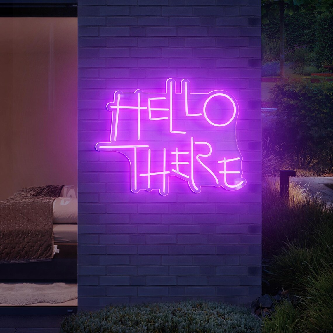 Hello There Neon Sign,neon Party Decor,blinking Spooky Neon Light,game ...