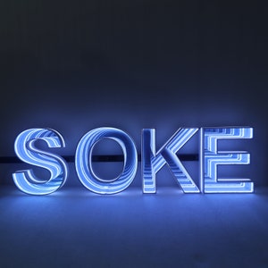 Custom Infinity Mirror Sign, LED Track Channel Infinity Letters ...