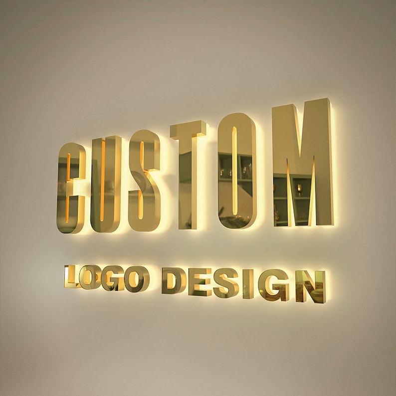 Business Sign,Backlit Sign, Custom 3D Metal Backlit Sign,Personalized Wall Logo,Custom Metal Storefront Sign,Salon Sign,Laser Cut Sign, image 7
