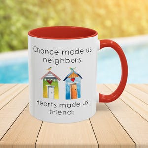 Personalized Neighbors Canvas - Up to 8 People - Christmas Gift For Neighbors - Chance Made Us Neighbors Hearts Made Us Friends main image 1