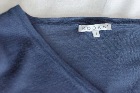 LostDiscoveries Kookai Long Duster Cardigan / Minimalist Sweater Dress Butto Up Cotton Size S / Xs