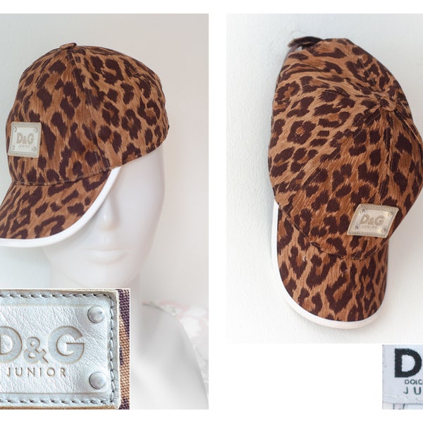 Baseball hat D&G Dolce and Gabbana / 90's Leopard print baseball cap