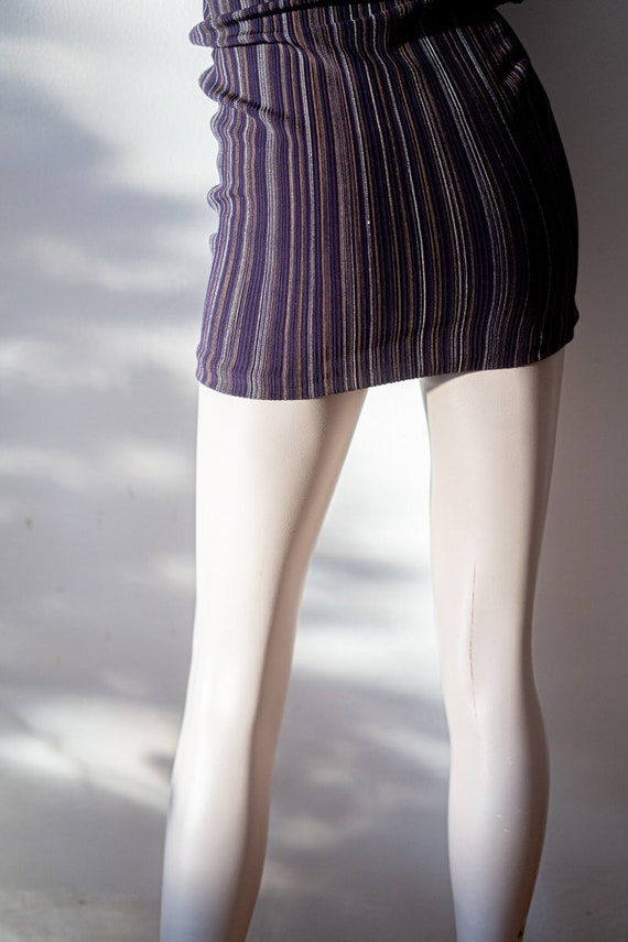 GUESS Minidress with metallic striped pattern. 90… - image 2