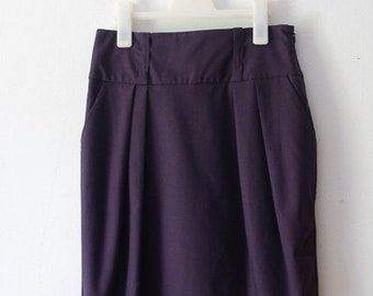 80's 90's Pencil Skirt / abergine purple secretary skirt