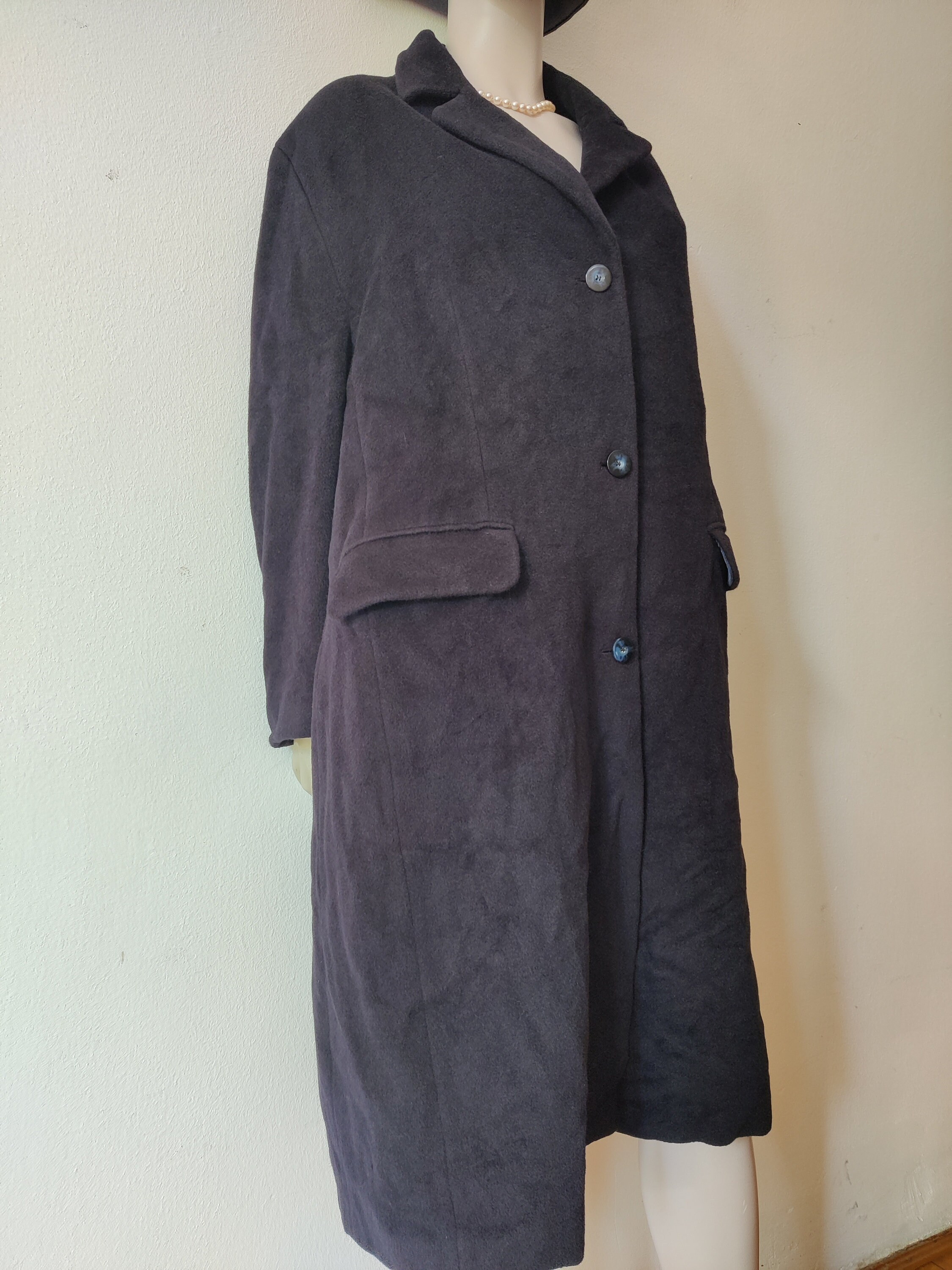 【vintage】 Oversizecoat Mod Vintage Delmod Coat Womens 18 Brown Amaretta Faux Suede