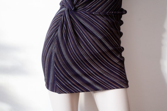 GUESS Minidress with metallic striped pattern. 90… - image 7