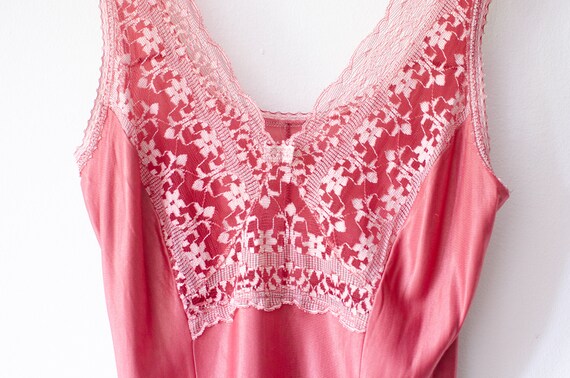'60s-'70s Lace nighty dress/PINK main image 1