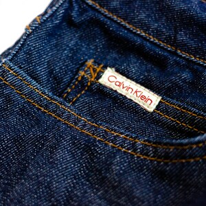 80&#39;s Calvin Klein Jeans High Waisted Dark Wash Blue Jeans